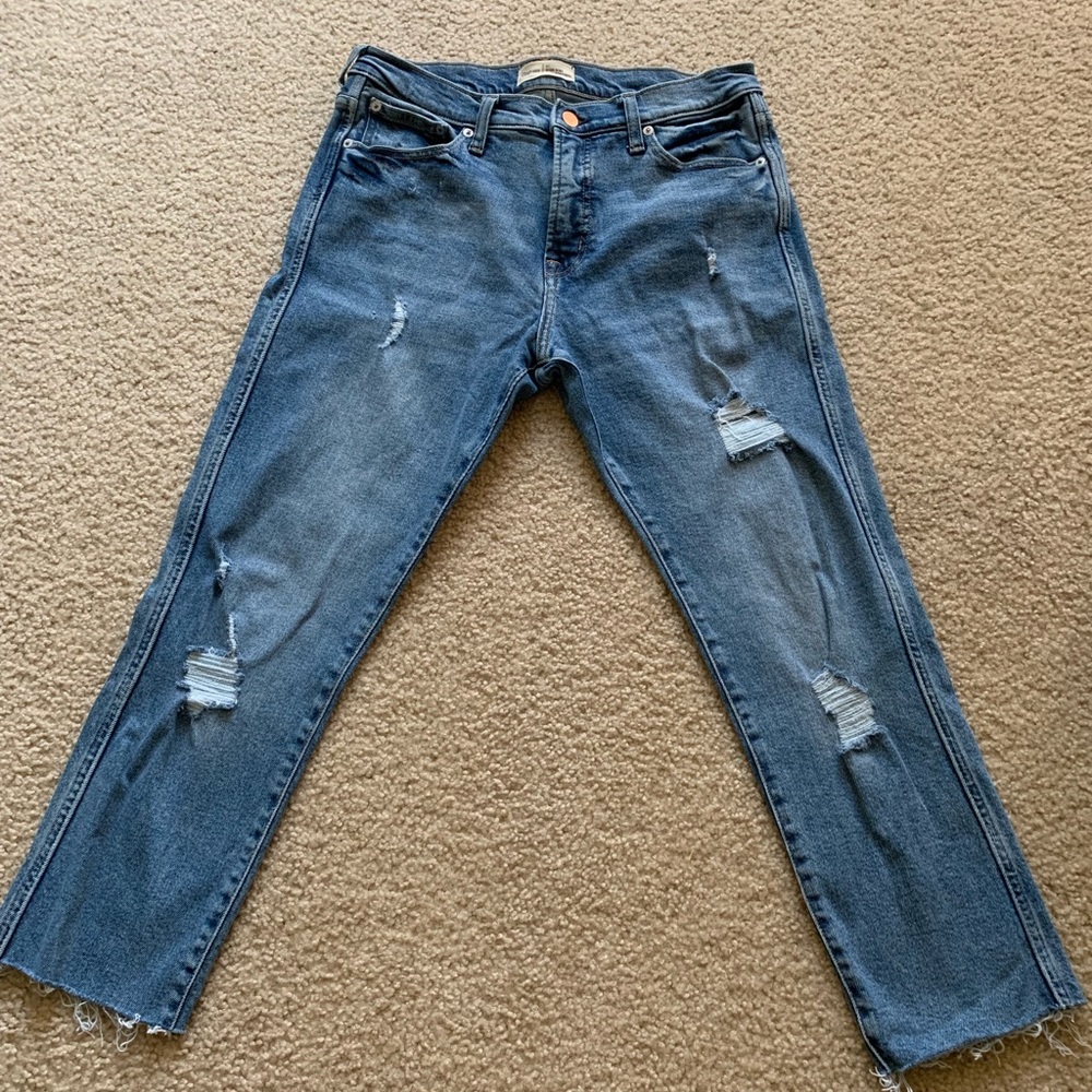WOMENS GAP HIGH RISE SLIM STRAIGHT JEANS